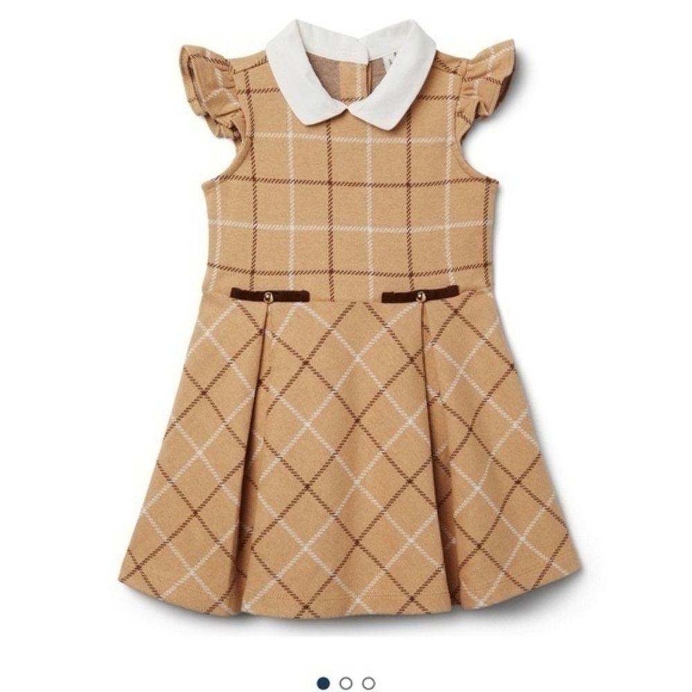 Janie and Jack Check Collar Ponte dress